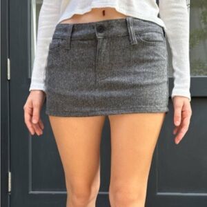 SUPER RARE BRANDY MELVILLE grey wool Mini Skirt